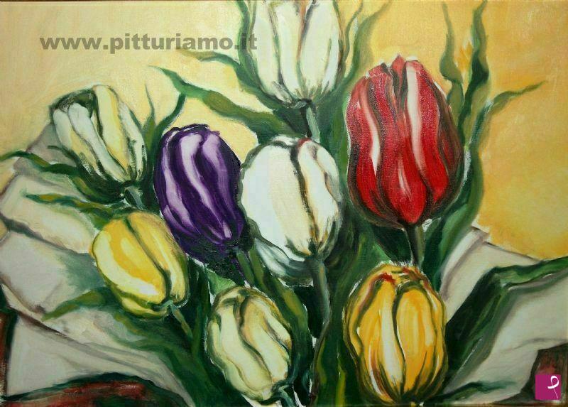 quadri in vendita online - tulipani