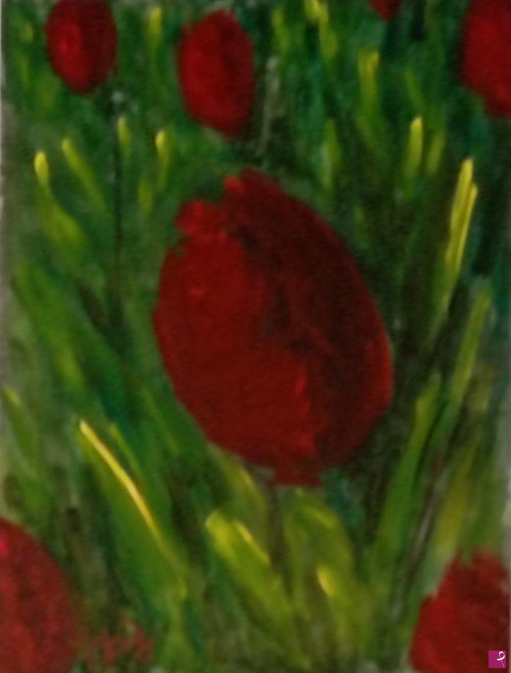 quadri in vendita online - Tulipani rossi . Fiori