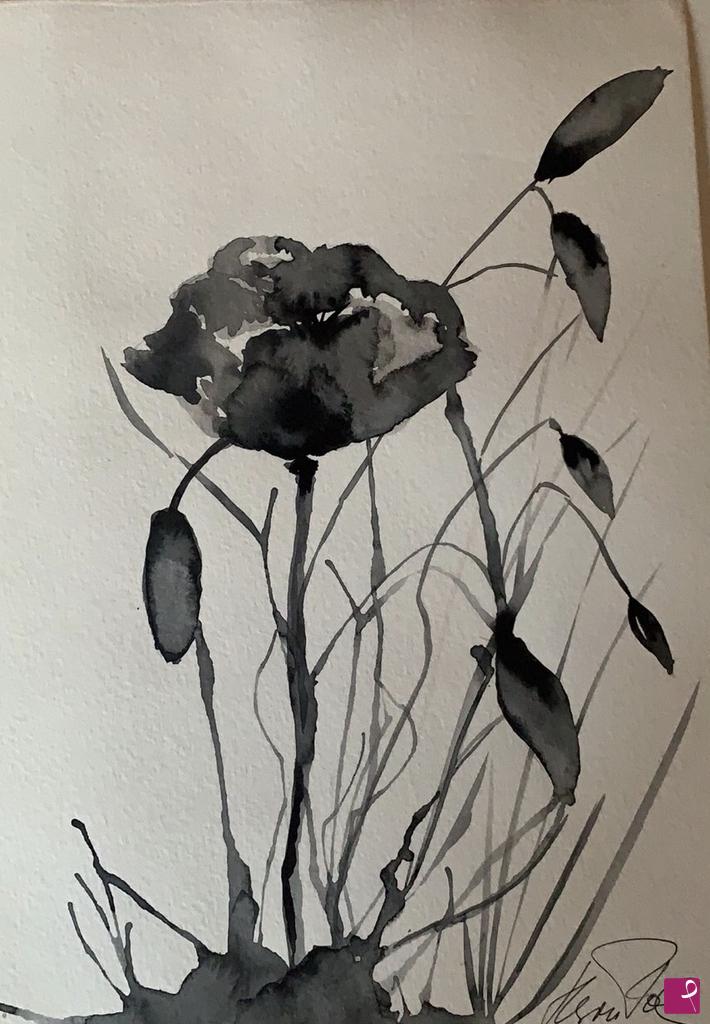 quadri in vendita online - Tulipano scuro