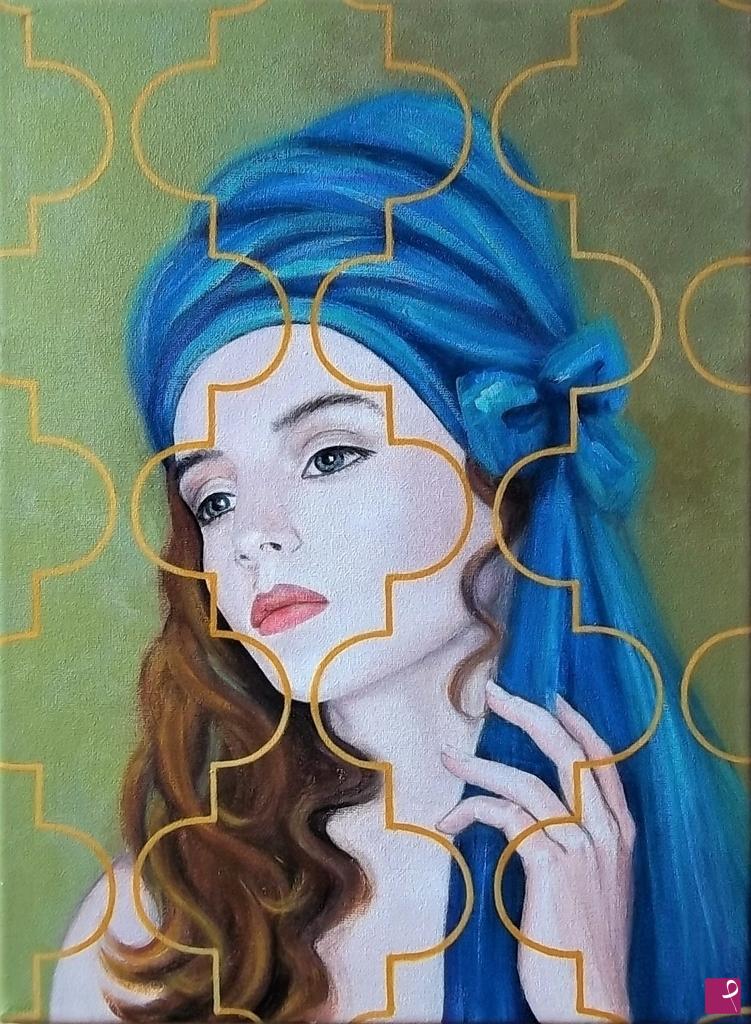 quadri in vendita online - TURBANTE BLU