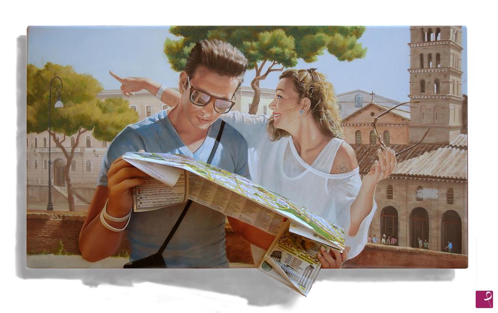 quadri in vendita online - Turisti