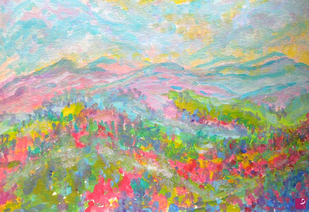 quadri in vendita online - Tuscan spring trees - 364