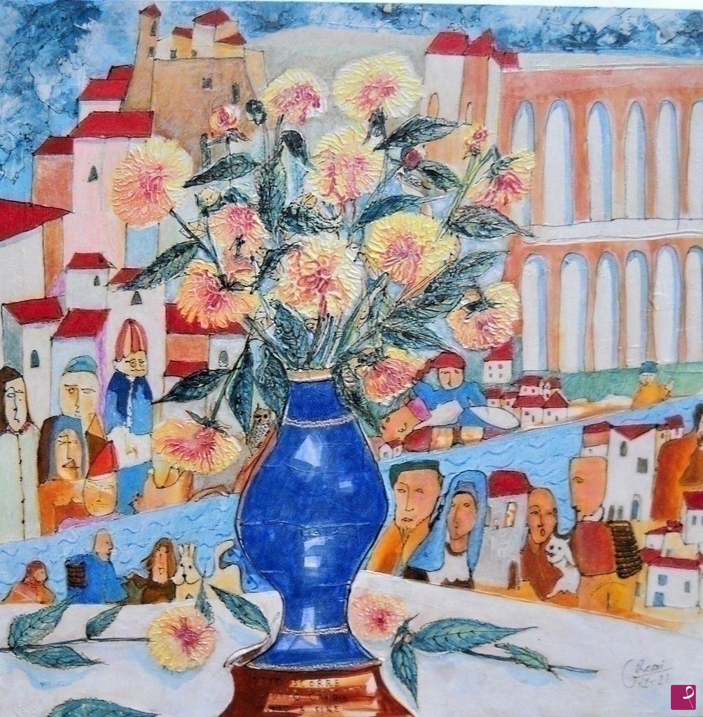 quadri in vendita online - Tutto scorre, tutto cambia, tutto  ha fine 80x80x4 cm