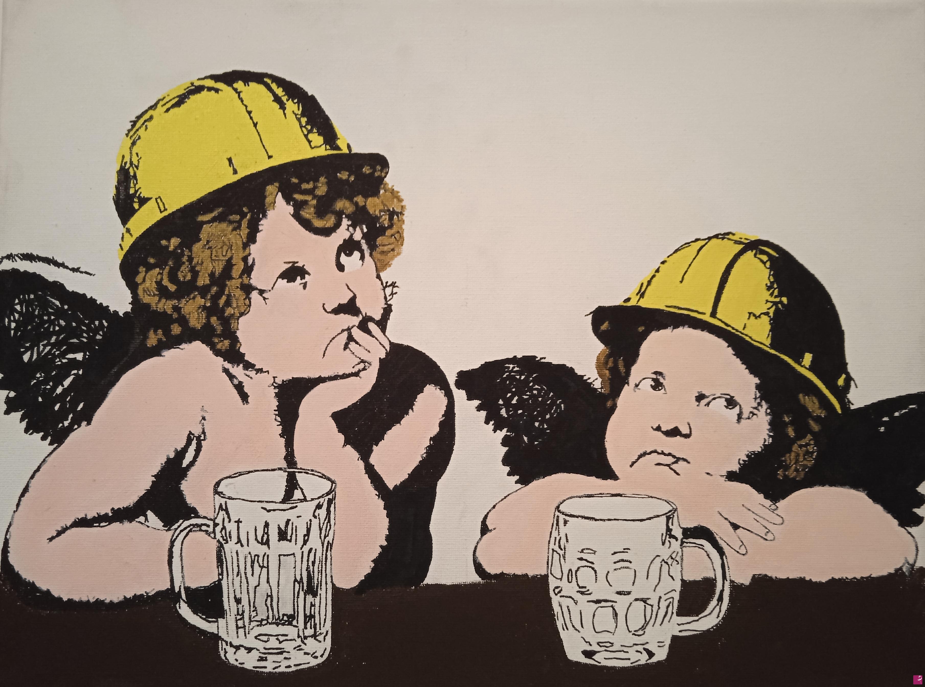 quadri in vendita online - Two beer