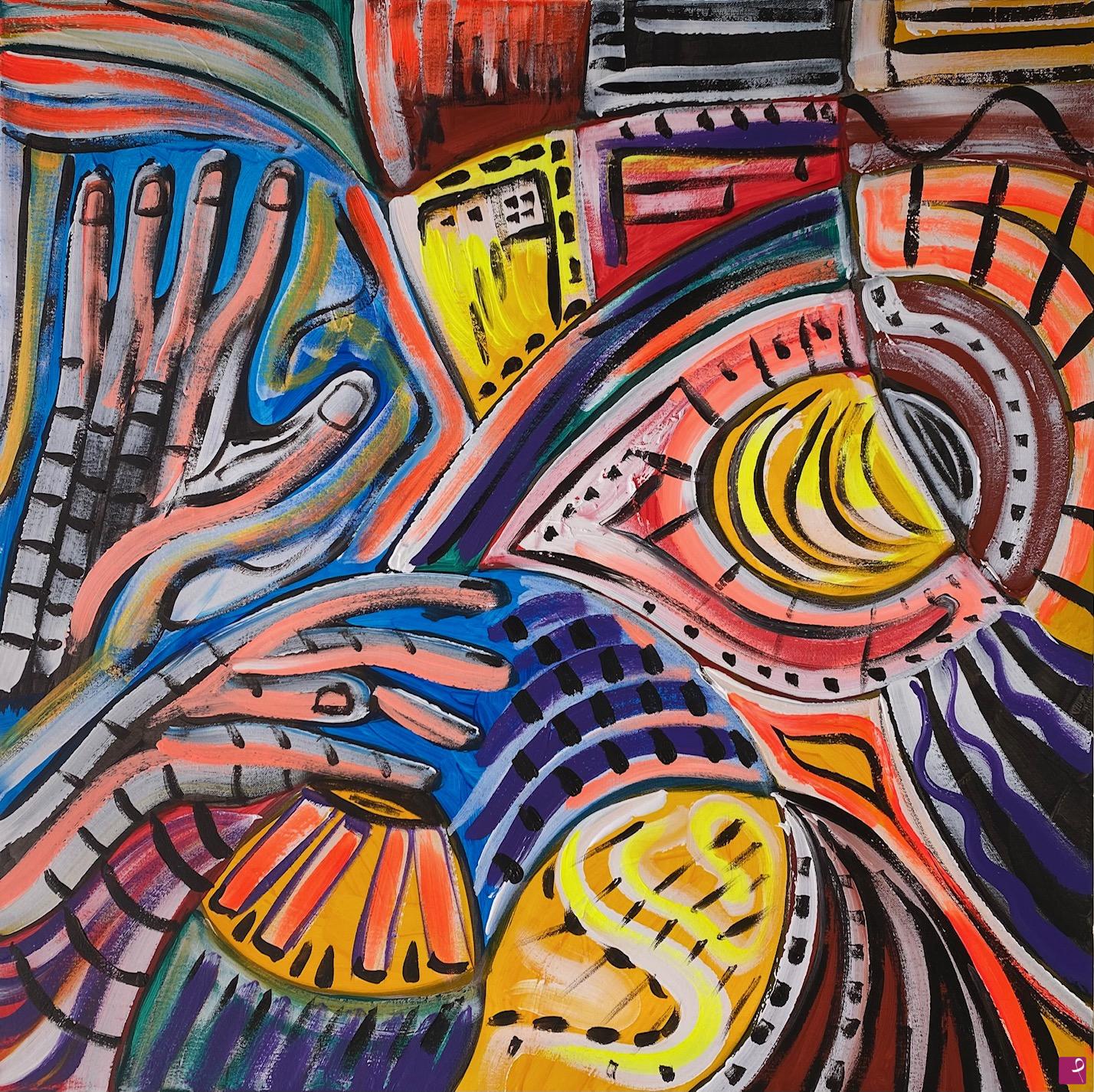 quadri in vendita online - Two hands in the abstract