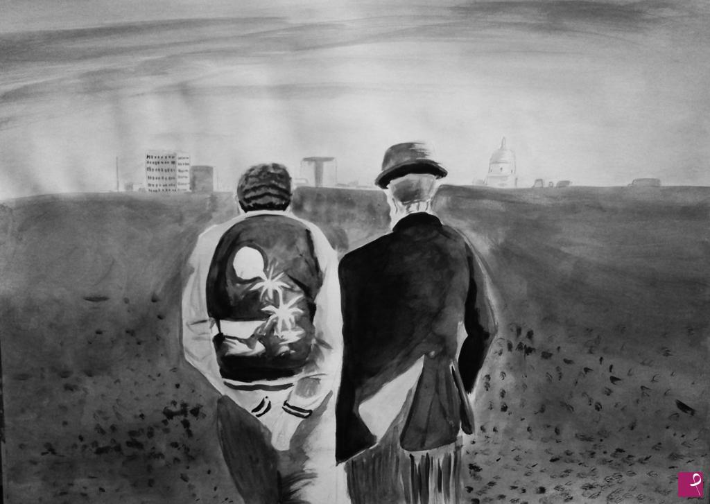 quadri in vendita online - "Uccellacci e uccellini" - Pier Paolo Pasolini - 1966