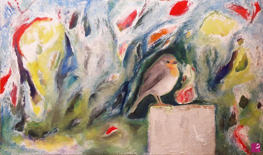 quadri in vendita online - "Uccellino attonito", 2018