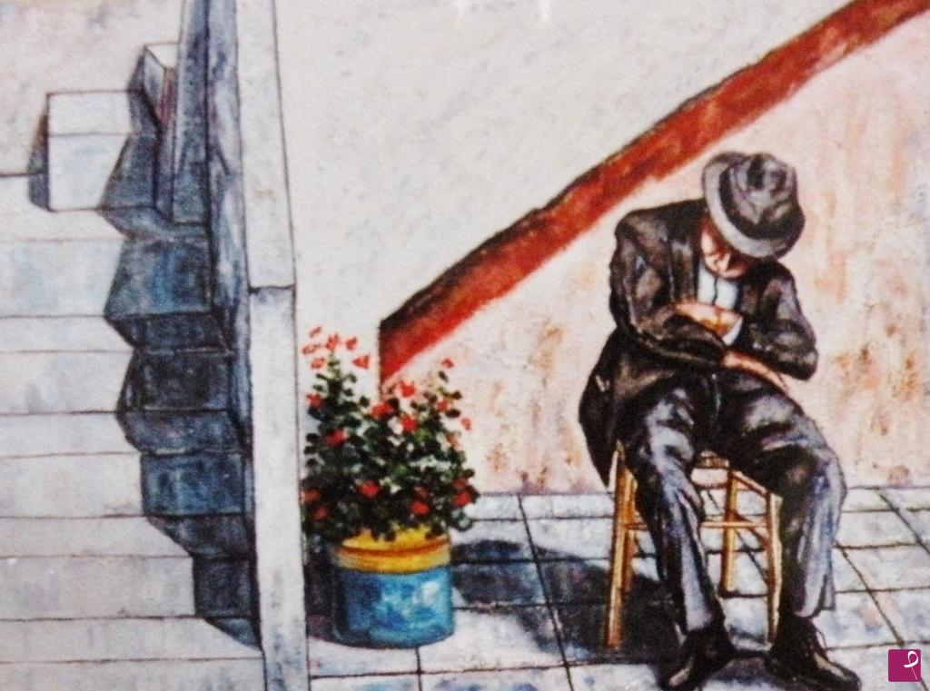quadri in vendita online - UL RIPOSINO DEL POMERIGGIO 