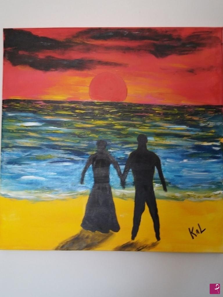 quadri in vendita online - Ultimi respiri di un tramonto