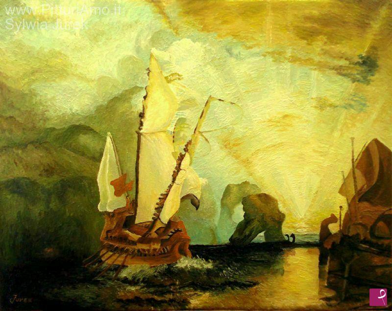 quadri in vendita online - Ulysses deriding Polyphemus- Homer's Odyssey