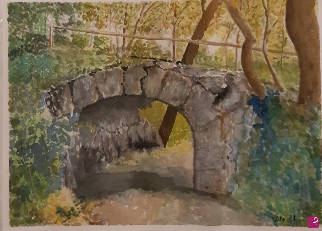 quadri in vendita online - Un angolo della Villa Duchessa di Galliera