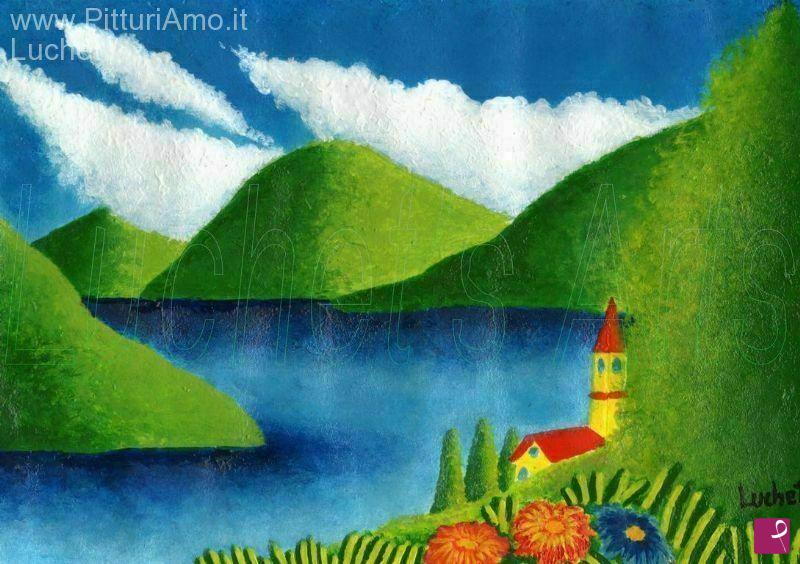 quadri in vendita online - UN ANGOLO DI LAGO