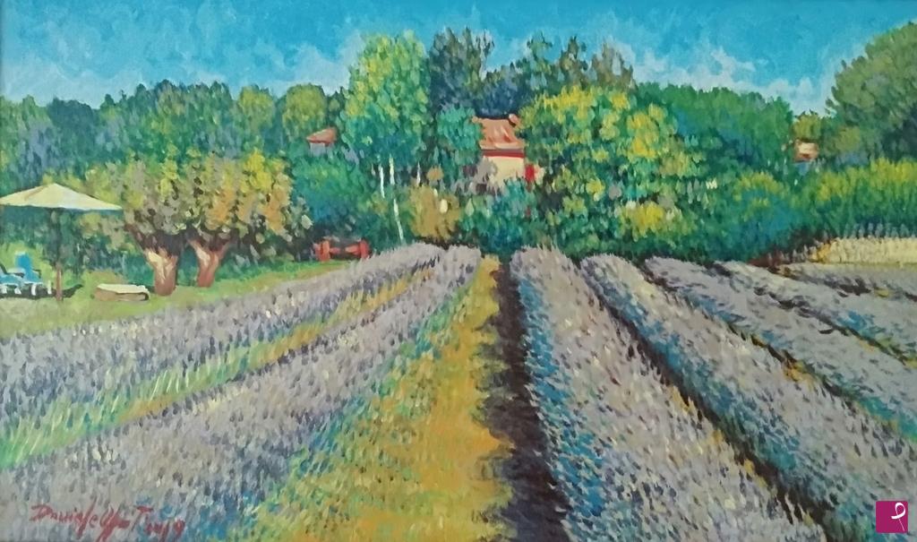 quadri in vendita online - Un angolo di lavanda in Italia