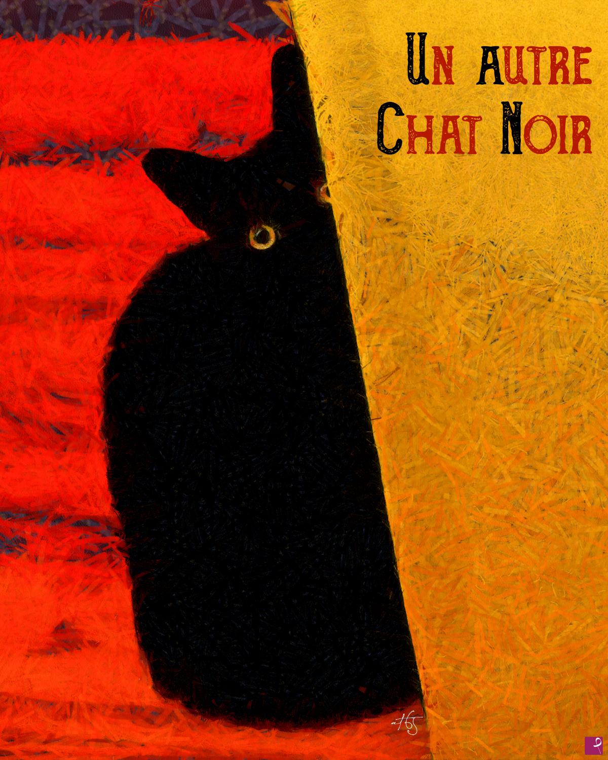 quadri in vendita online - Un autre chat noir