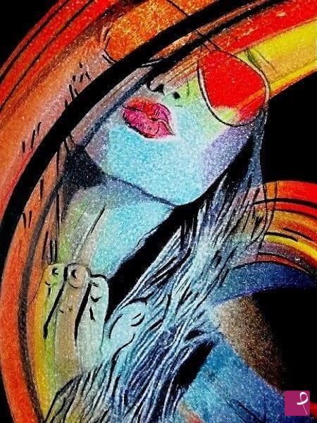 quadri in vendita online - UN BACIO A COLORI 
