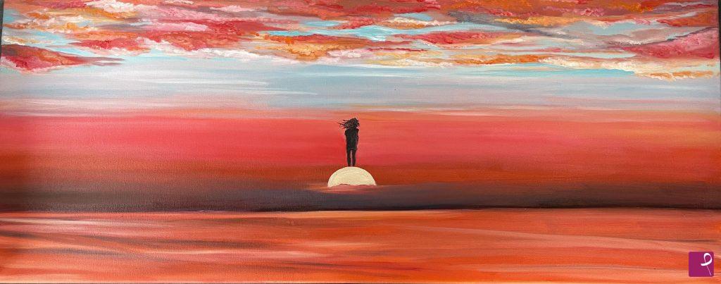 quadri in vendita online - un bel tramonto richiede sempre un cielo nuvoloso