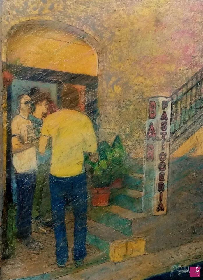 quadri in vendita online - UN CAFFE' DA CHECCHINO
