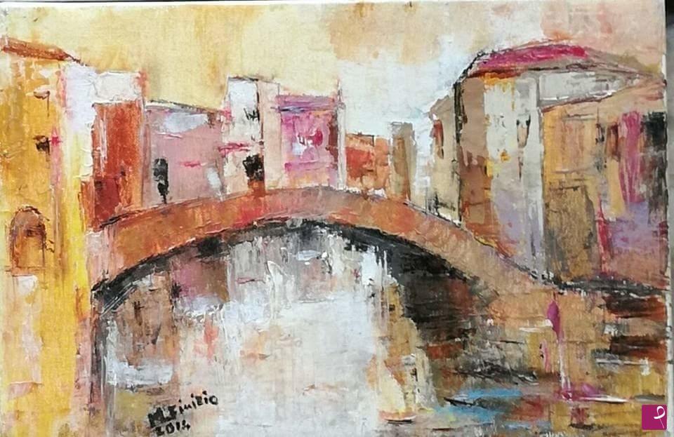 quadri in vendita online - Un canale di Venezia