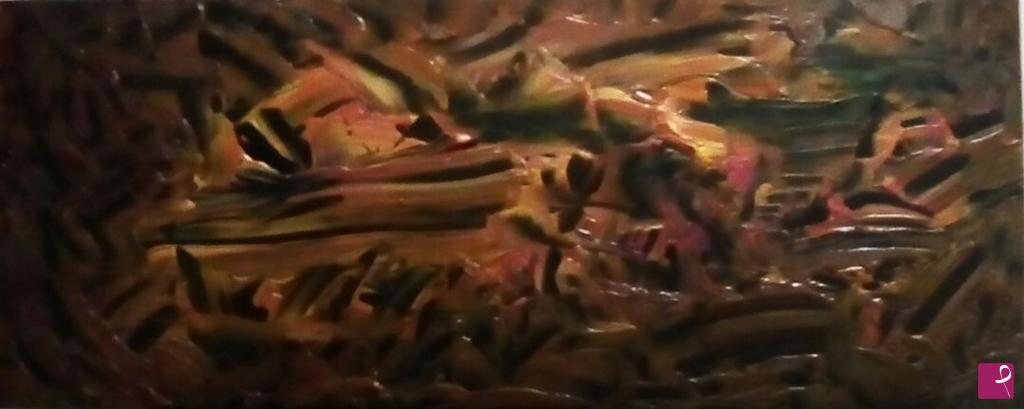 quadri in vendita online - Un fiume insanguinato.
