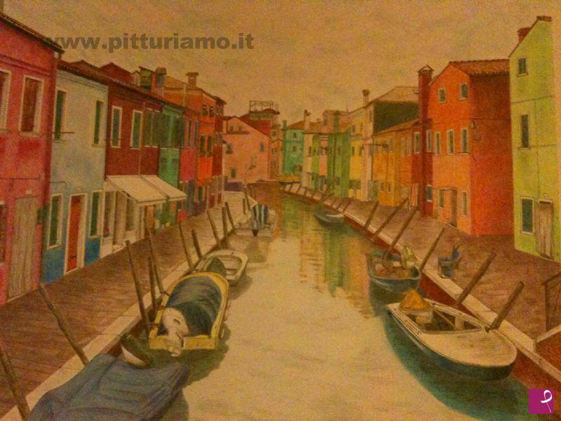 quadri in vendita online - Un giorno a Burano