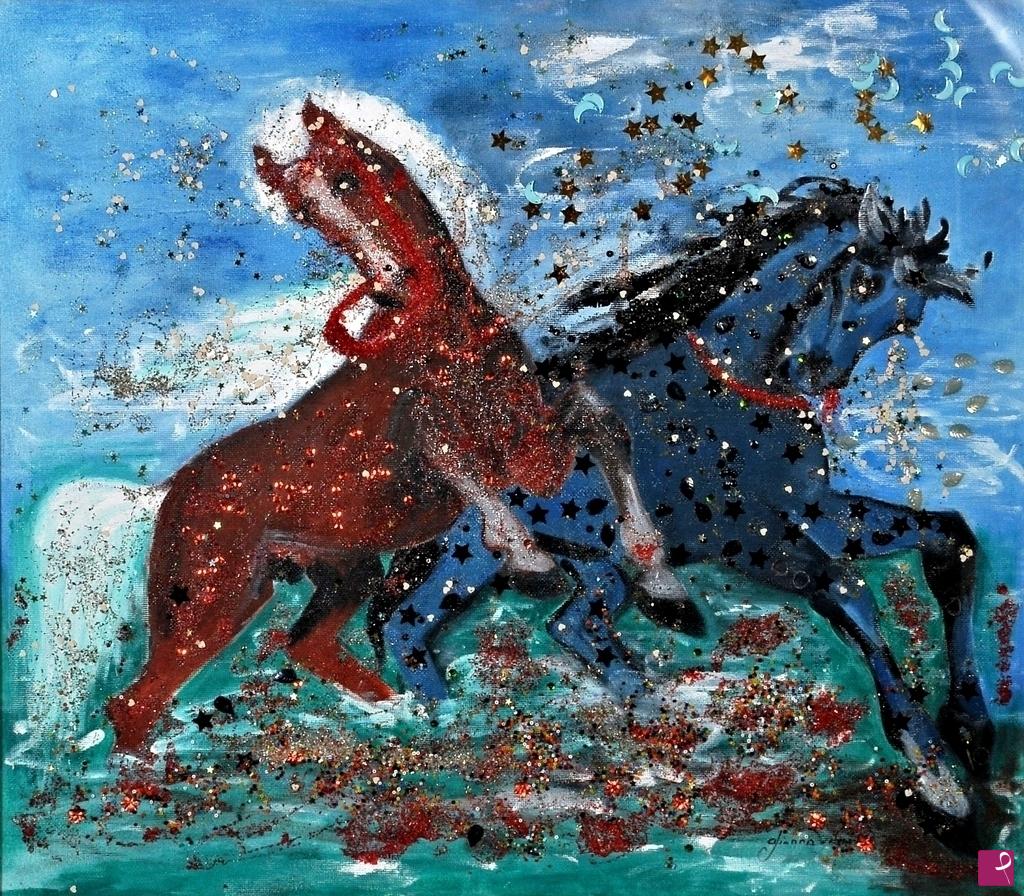 quadri in vendita online - UN OMAGGIO A DELACROIX