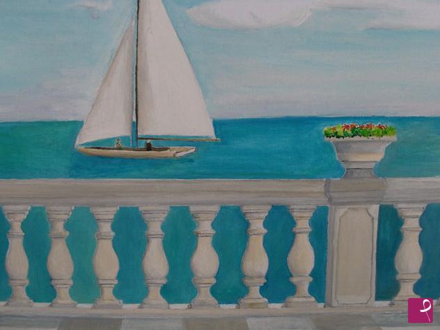 quadri in vendita online - Un poeta al mare