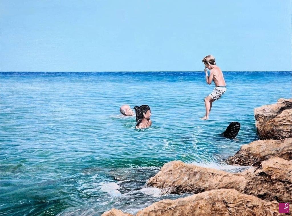 quadri in vendita online - Un tuffo di fine estate 