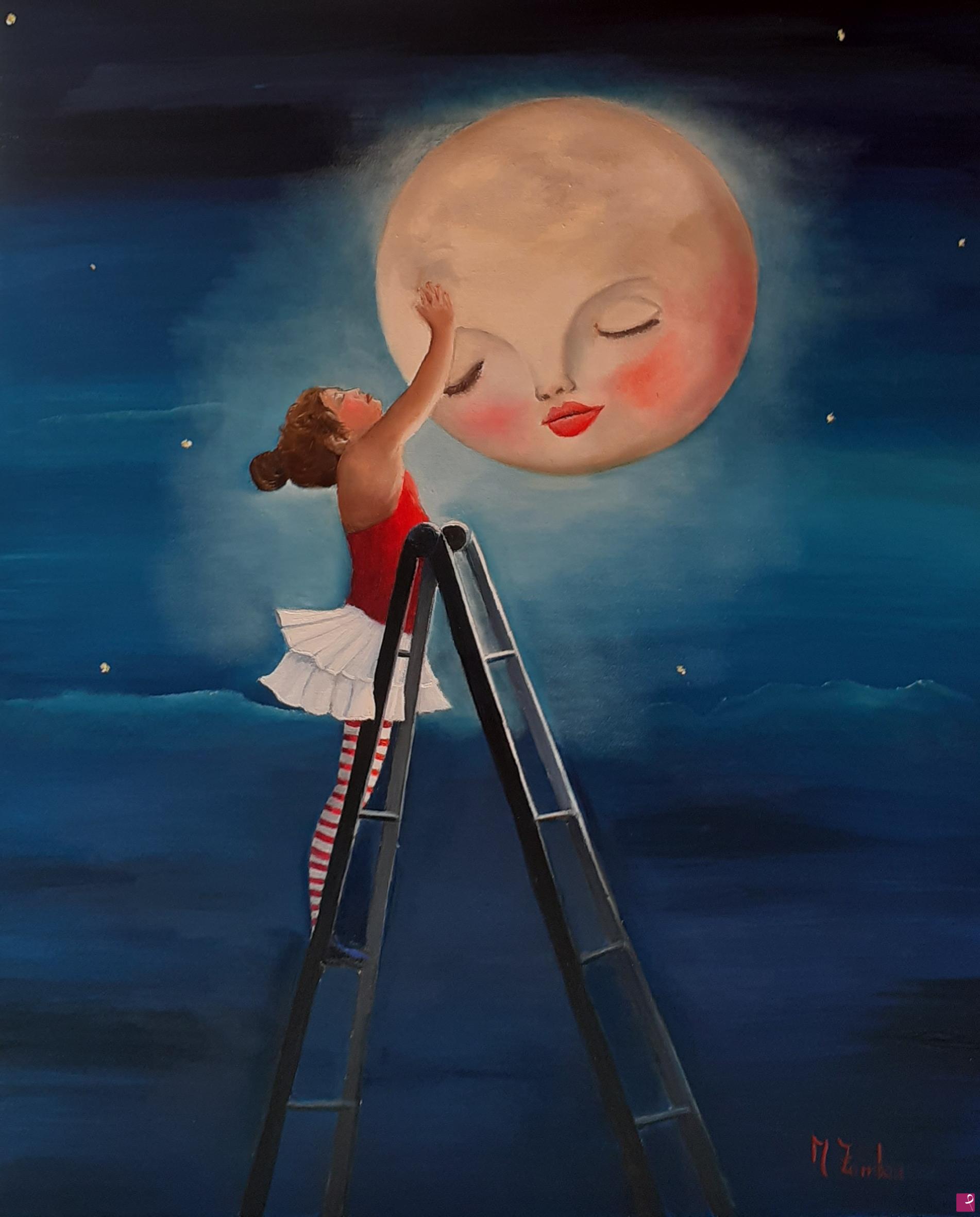quadri in vendita online - Una carezza alla luna