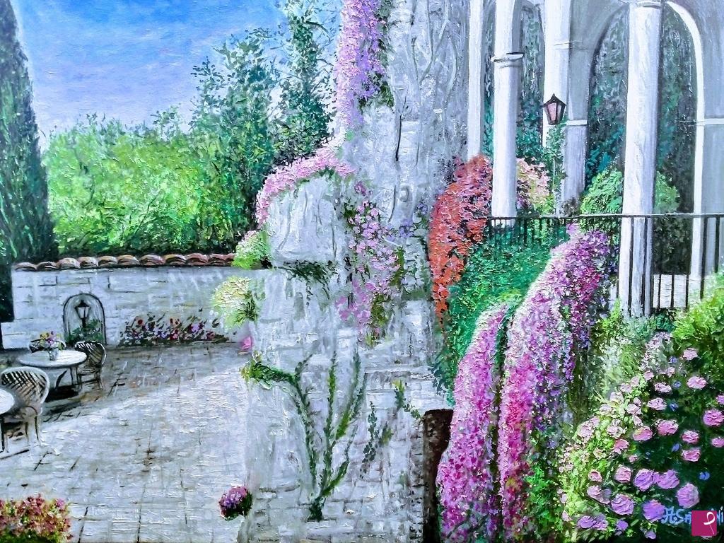 quadri in vendita online - Una cascata di colori. Paesaggio italiano