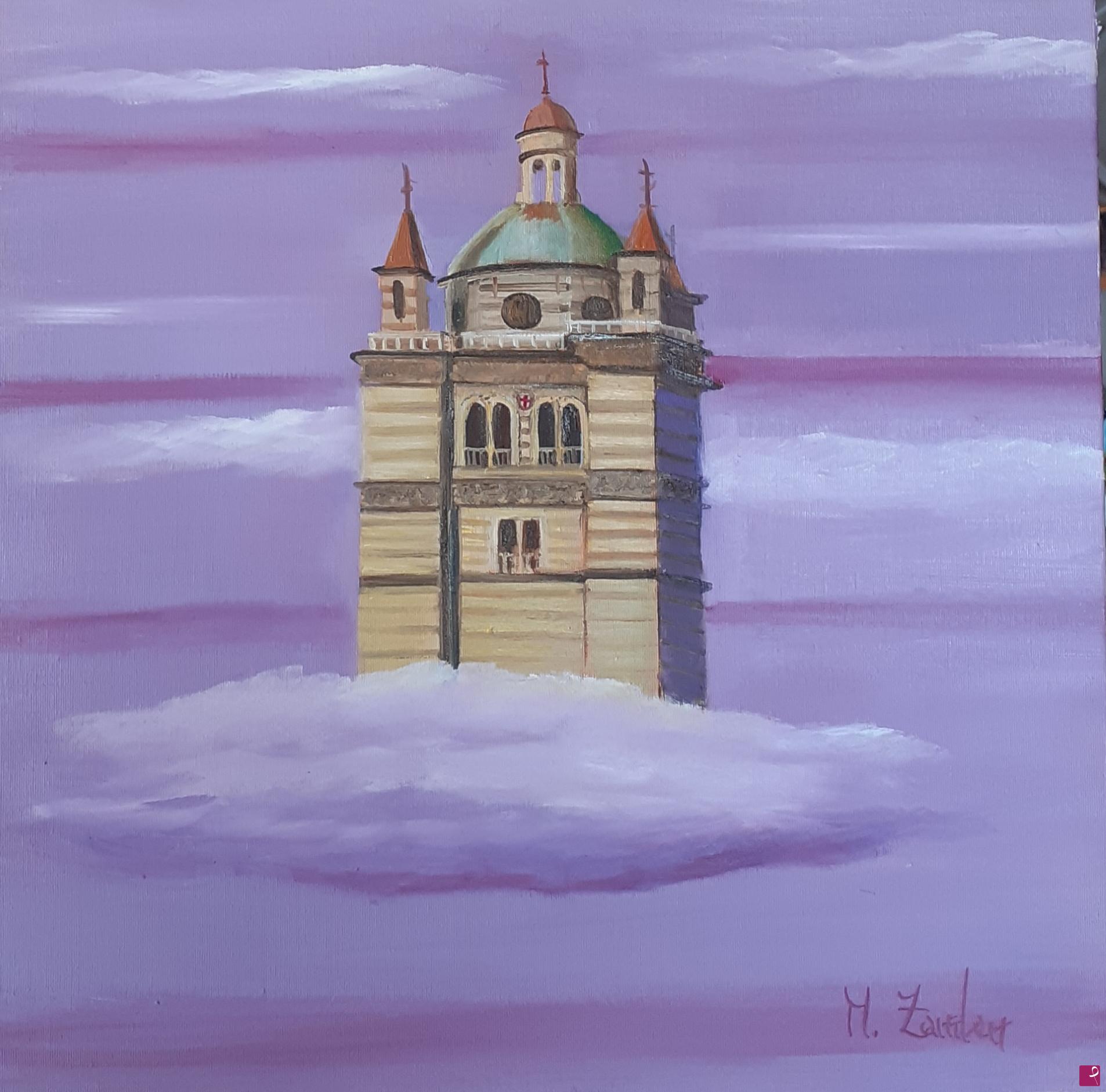 quadri in vendita online - Una cattedrale nel cielo