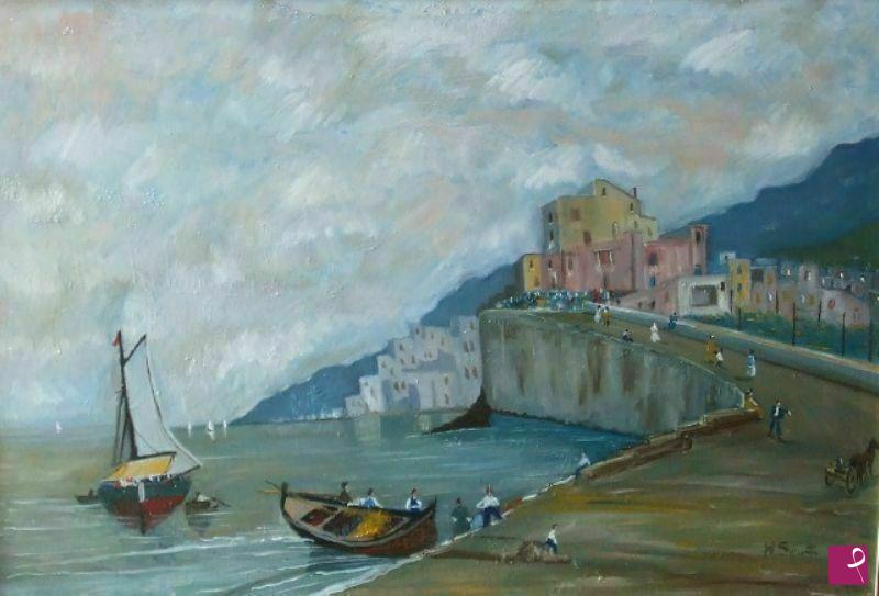 quadri in vendita online - una domenica al mare
