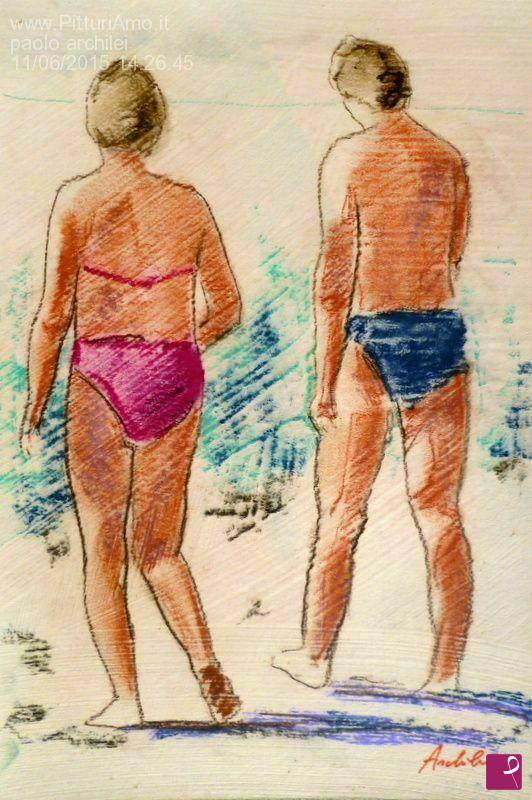 quadri in vendita online - una donna un uomo