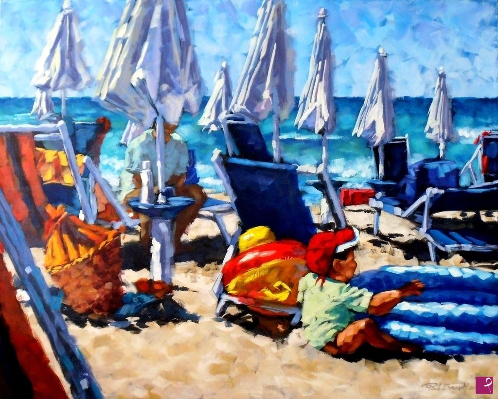 quadri in vendita online - Una giornata al mare