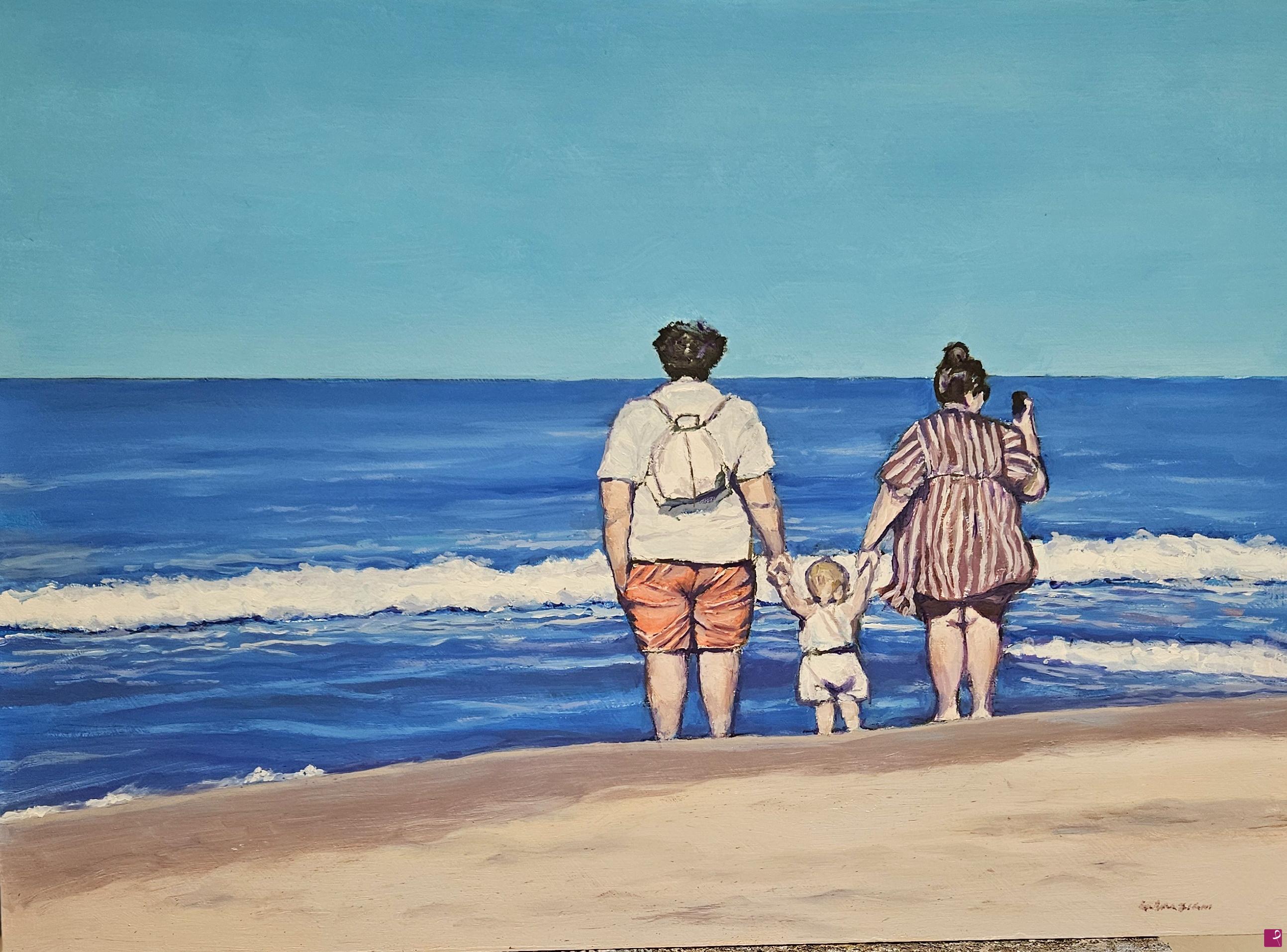 quadri in vendita online - Una gita al mare