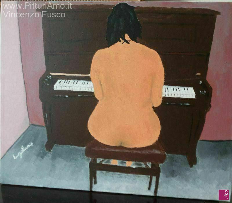 quadri in vendita online - una Grande pianista