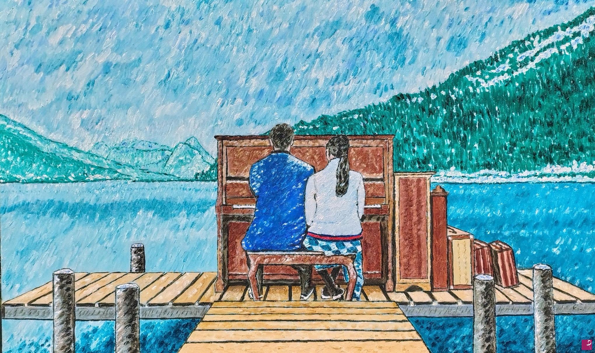 quadri in vendita online - Una Musica nel Lago