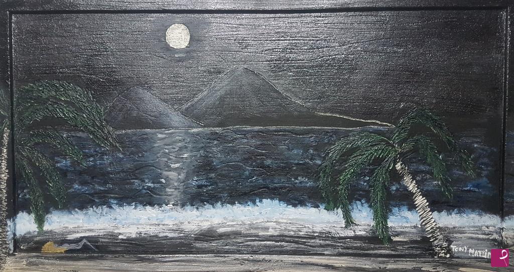 quadri in vendita online - Una notte al mare