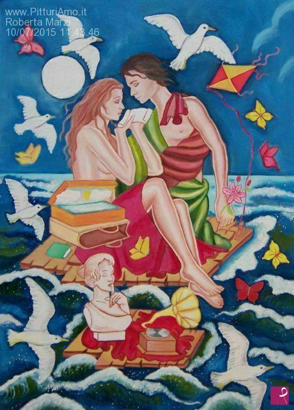 quadri in vendita online - Una poesia d' amore, nel mare del silenzio