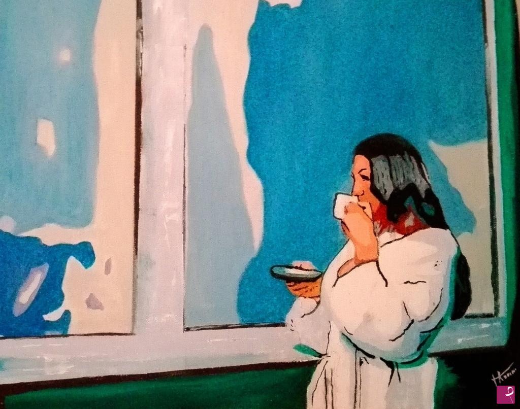 quadri in vendita online - UNA TAZZA DI CAFFE