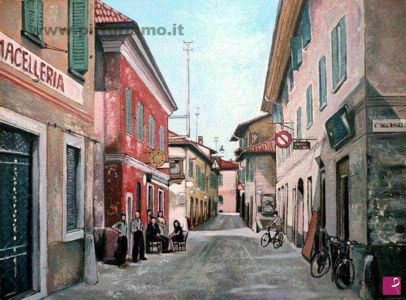 quadri in vendita online - Una via di Cassano