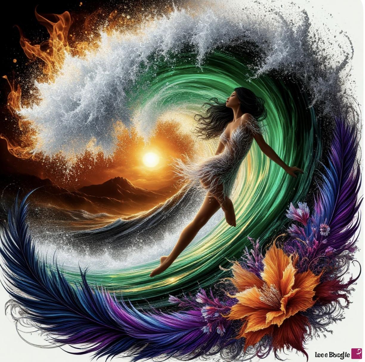 quadri in vendita online - Undo sea waves, sunset 