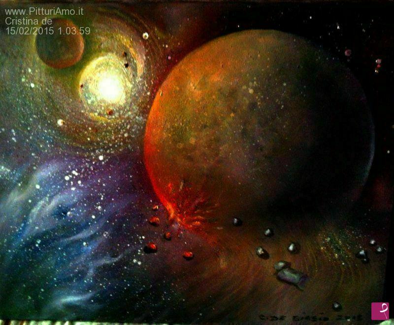 quadri in vendita online - UNIVERSO-    il  buco  nero