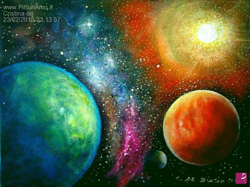 quadri in vendita online - universo  pianeta venere quasar