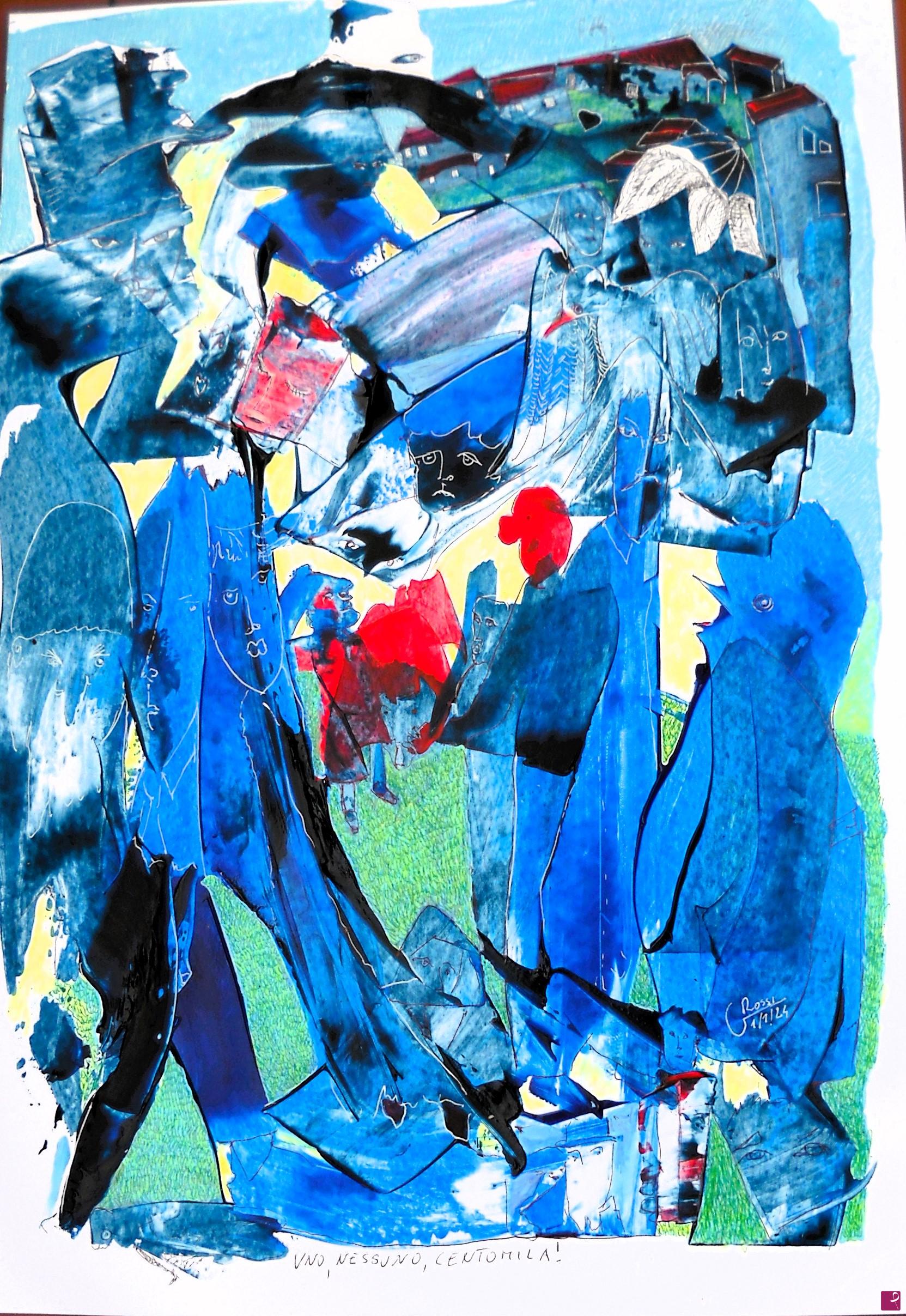 quadri in vendita online - Uno Nessuno Centomila. 33x47 cm 