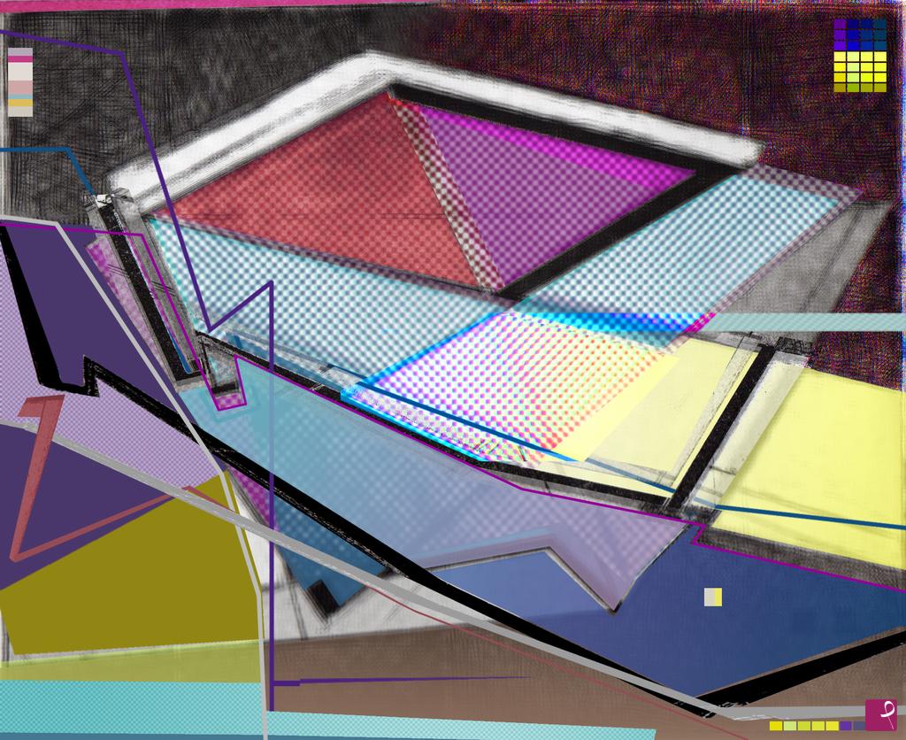 quadri in vendita online - untitled etching 003 - 001 - digital collage 001 - 02 -  second alteration