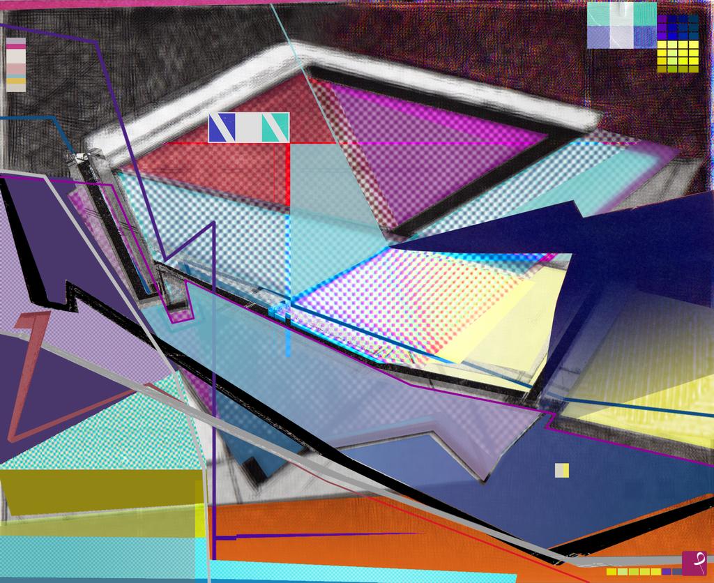 quadri in vendita online - untitled etching 003 - 001 - digital collage 001 - 03 -  third alteration
