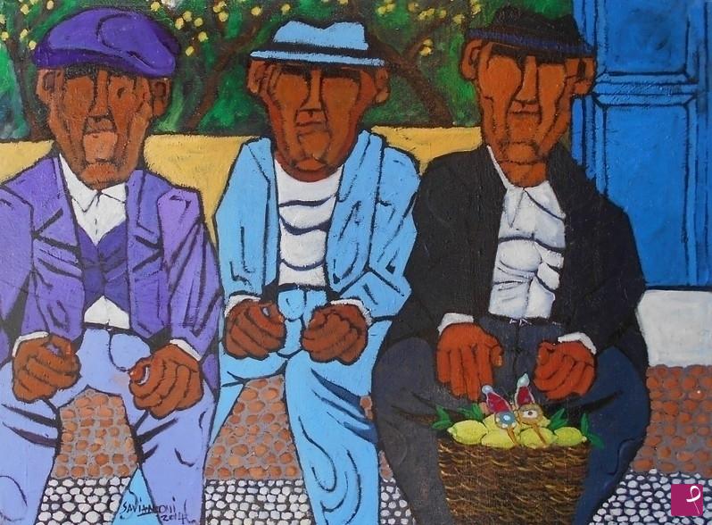 quadri in vendita online - Uomini soli