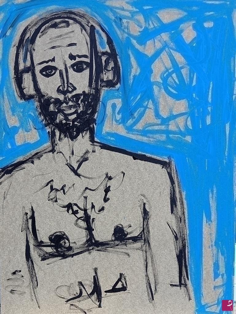 quadri in vendita online - uomo che ama la musica