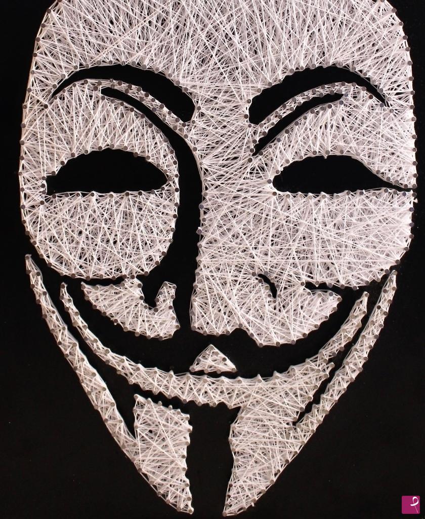quadri in vendita online - V Per Vendetta String Art
