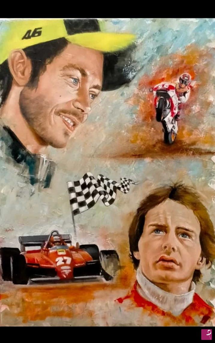 quadri in vendita online - Valentino "46" villeneuve " 27"